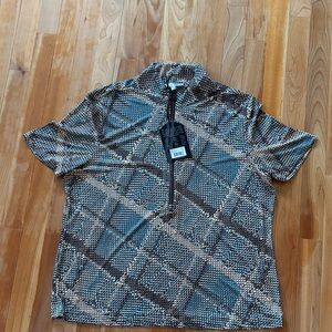 Anatomie Brown and Black Short Sleeve Top